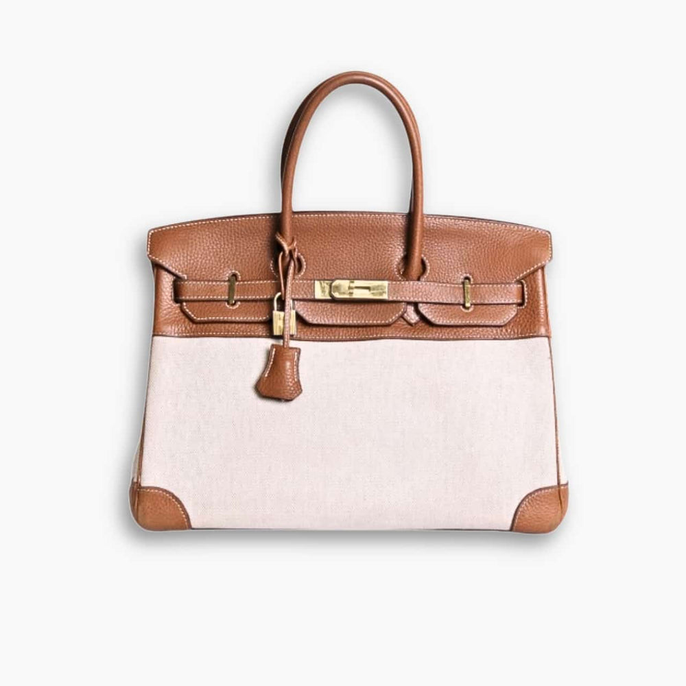 Hermes Birkin 25 Toile H Brown 25cm