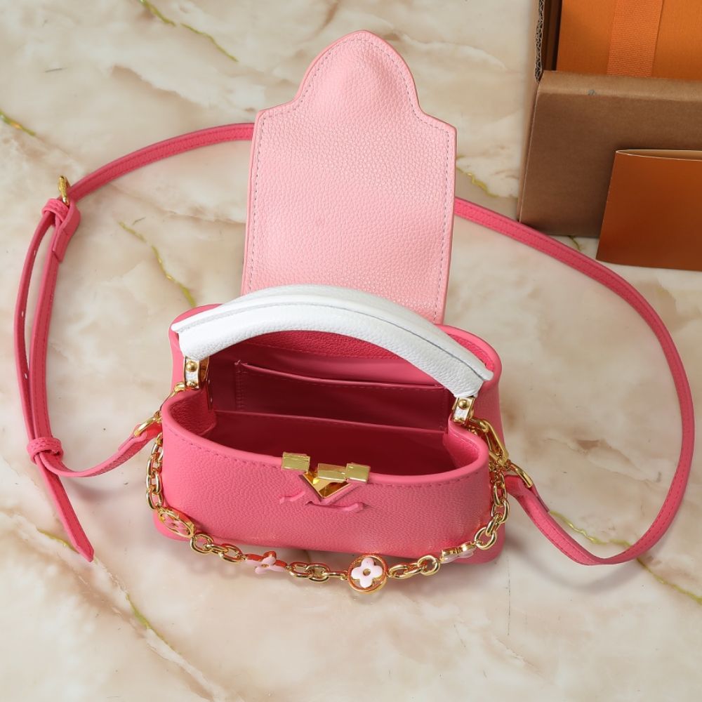 Louis Vuitton Capucines Mini Rose Chamallow Pink 21cm M22375