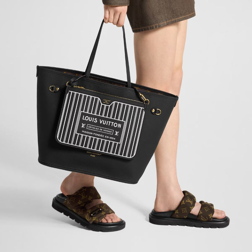 Mirror Quality – Louis Vuitton Neverfull Inside Out MM Black 31Cm M11946