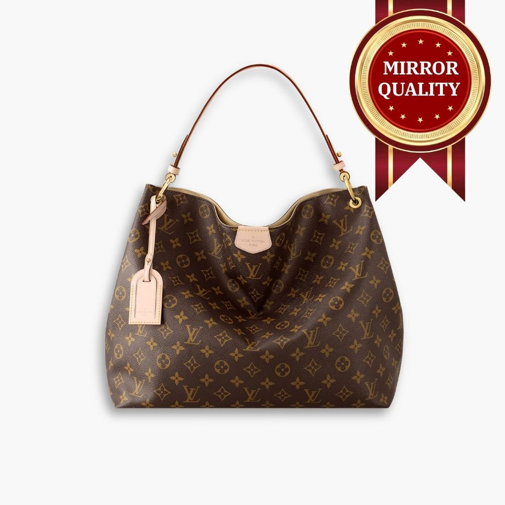 Mirror Quality – Louis Vuitton Graceful MM Monogram Canvas Beige 41Cm M43704