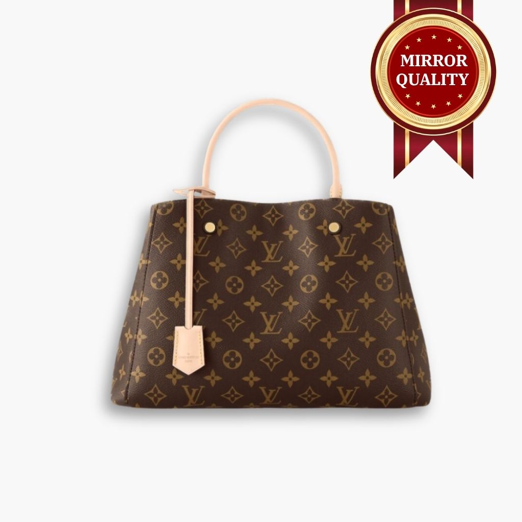 Mirror Quality – Louis Vuitton Montaigne MM Bag Monogram Canvas Brown 33Cm M41056
