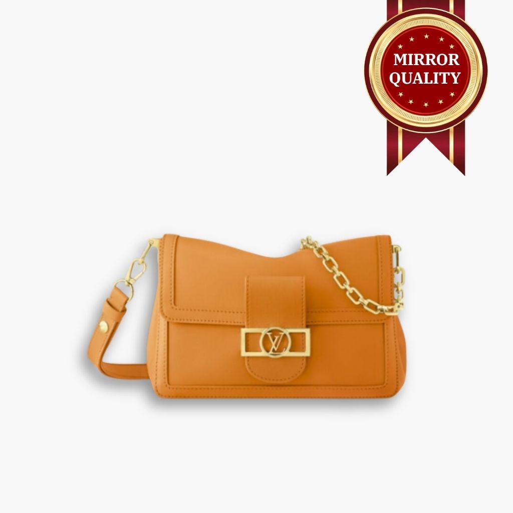 Mirror Quality – Louis Vuitton Dauphine Soft MM Bag Orange 24Cm M25048