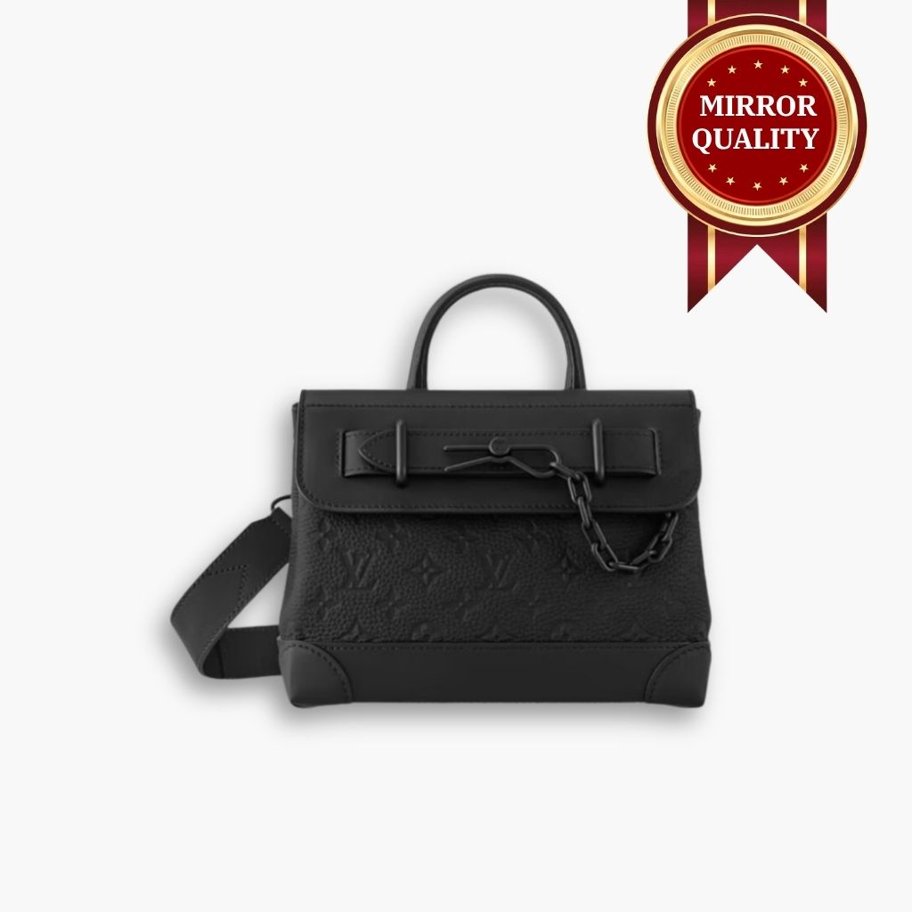 Mirror Quality – Louis Vuitton Steamer PM Taurillon Monogram Black 25Cm M24436