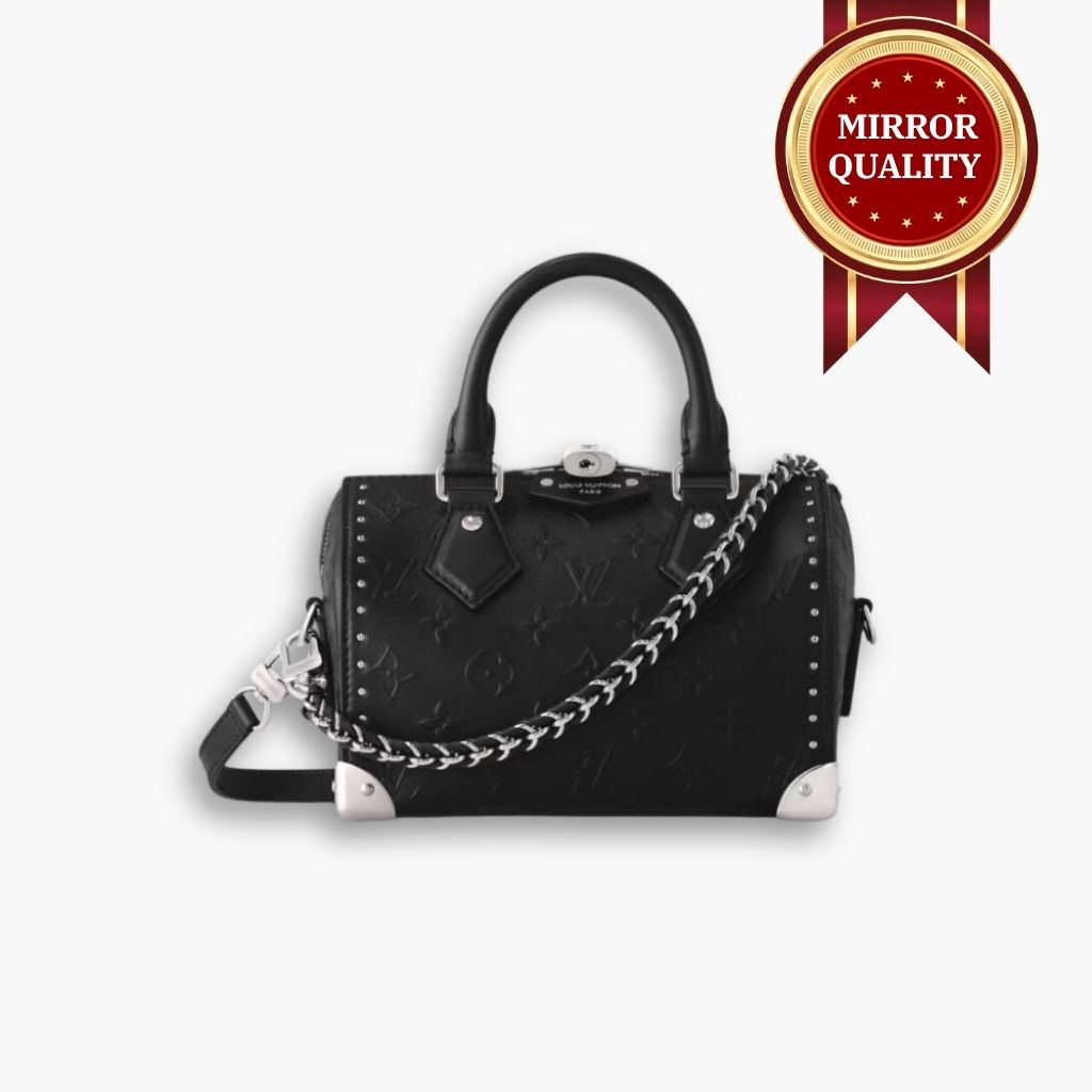Mirror Quality – Louis Vuitton Speedy Trunk 20 Black 20Cm M14575