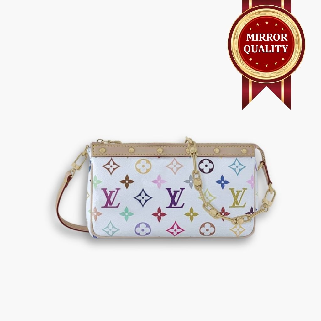 Mirror Quality – Louis Vuitton x Murakami Pochette Accessoires Bag White 22Cm M13404