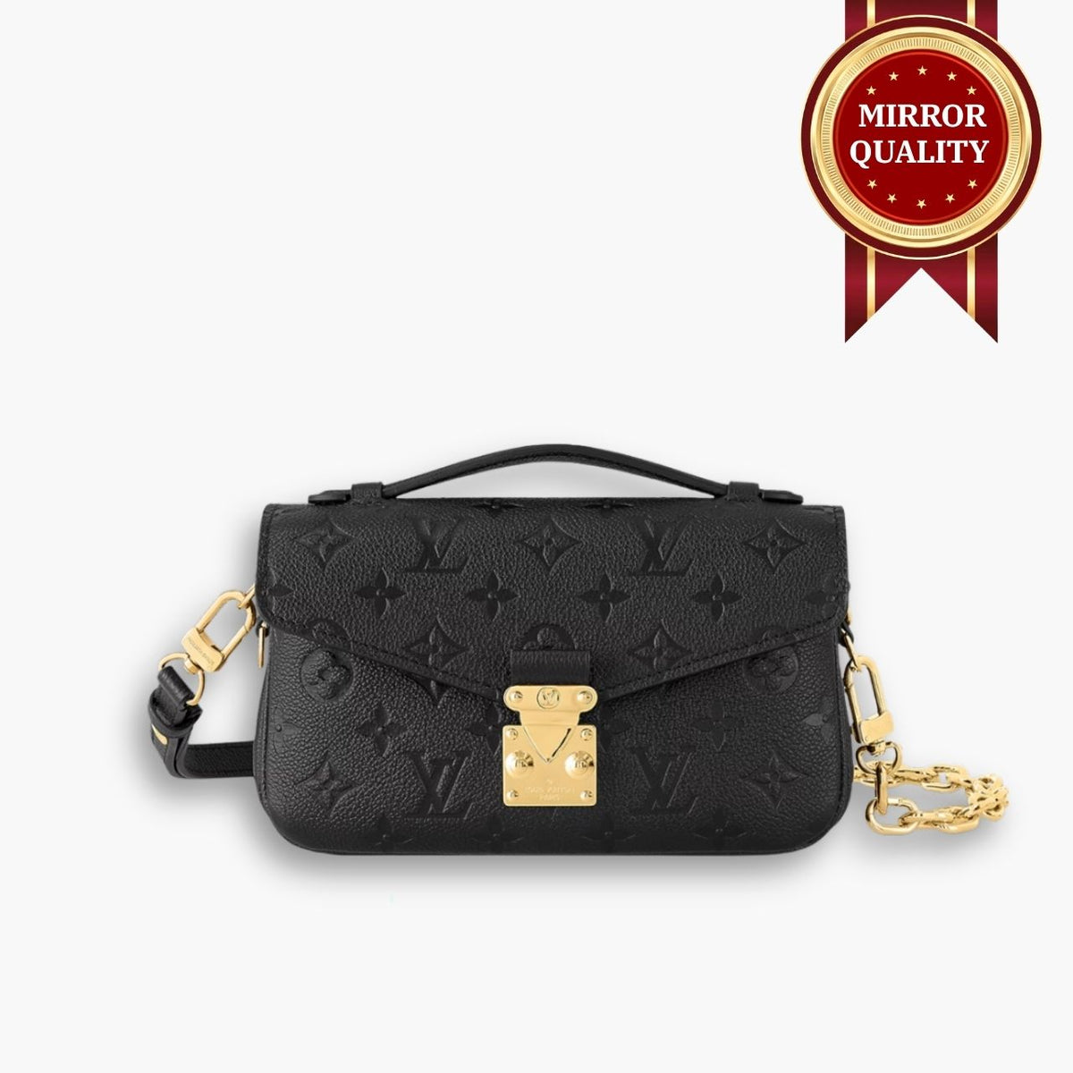 Mirror Quality – Louis Vuitton Pochette Métis East West Bag Black 21Cm M46595