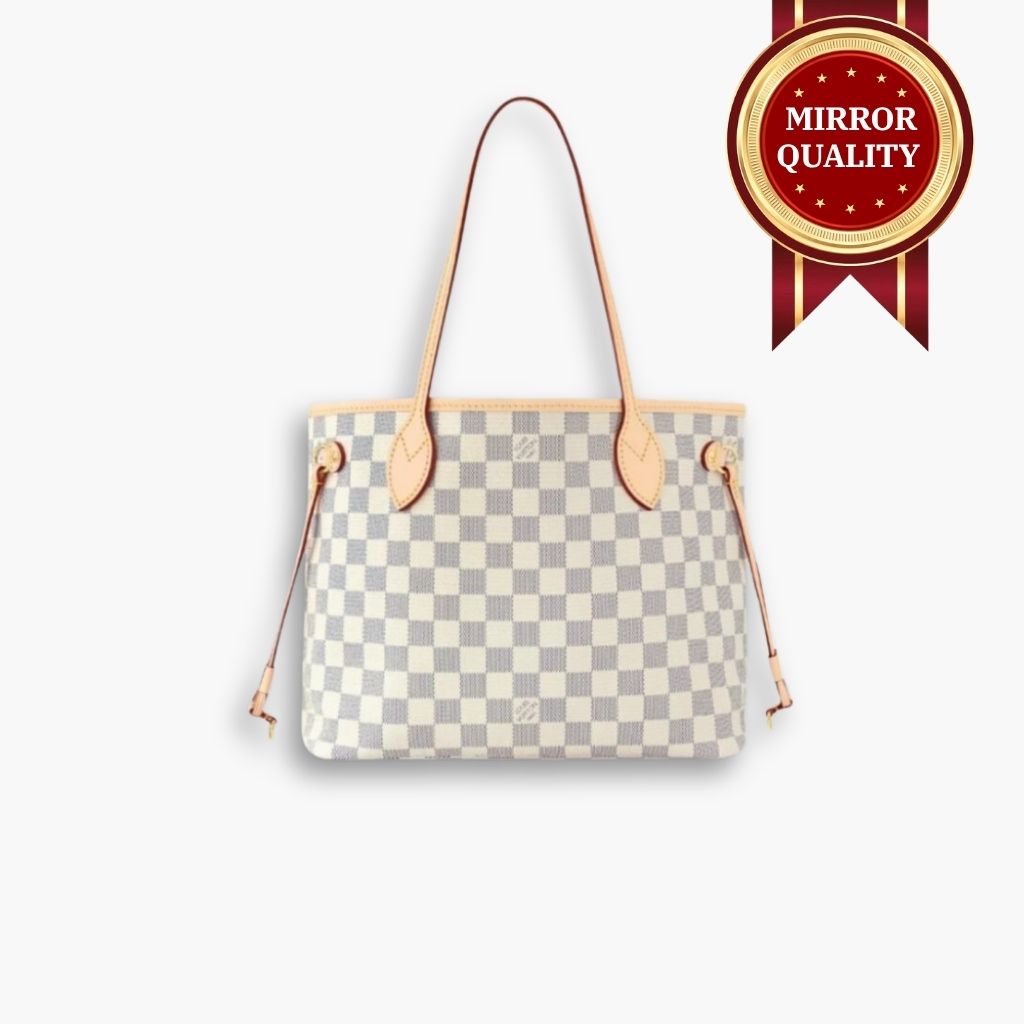 Mirror Quality – Louis Vuitton Neverfull PM Damier Azur Pink 29Cm
