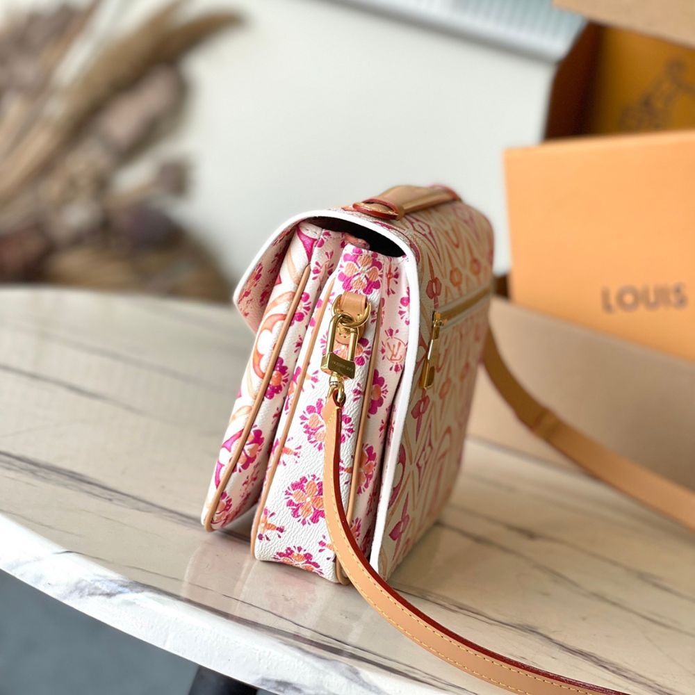Mirror Quality – Louis Vuitton Pochette Metis Bag Monogram Tiles Coral 25Cm M11461