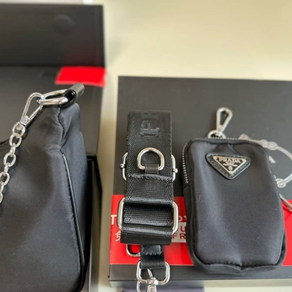 Prada Re Edition 2005 Re Nylon Bag Black 26cm