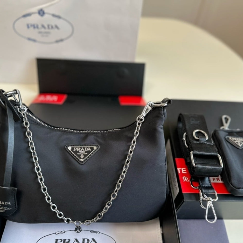 Prada Re Edition 2005 Re Nylon Bag Black 26cm