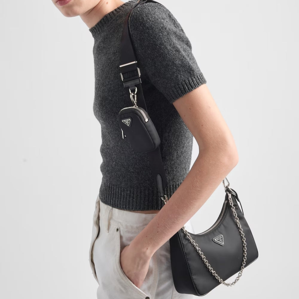 Prada Re Edition 2005 Re Nylon Bag Black 26cm