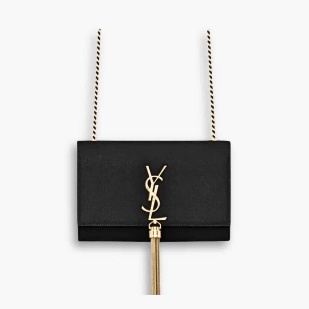 Saint Laurent Kate Small In Grain De Poudre Black 20Cm