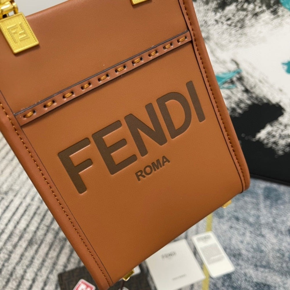 Fendi Sunshine Mini Bag Brown 18cm 8BS051