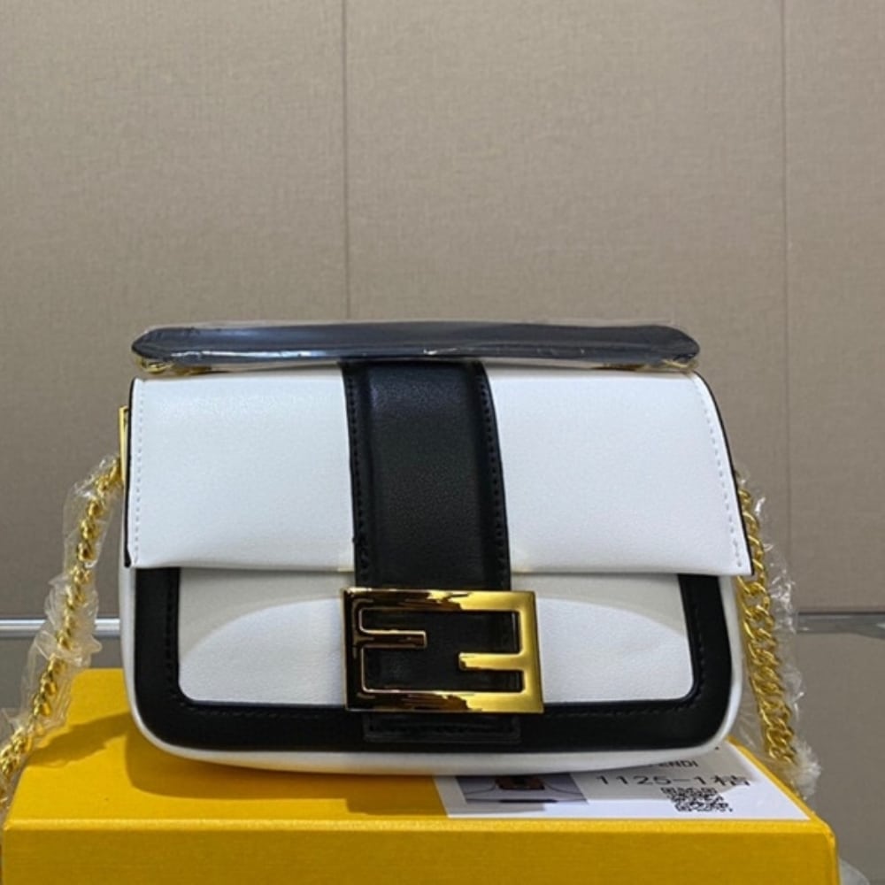 Fendi Baguette Mini Bag White 19cm
