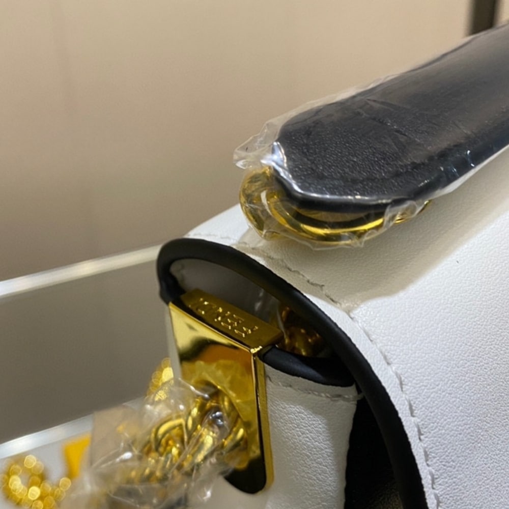 Fendi Baguette Mini Bag White 19cm