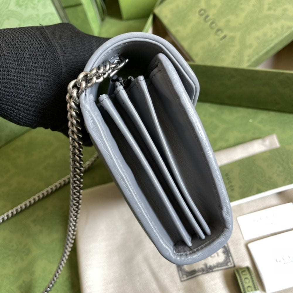 Gucci Marmont Mini Matelasse Bag Grey 20cm