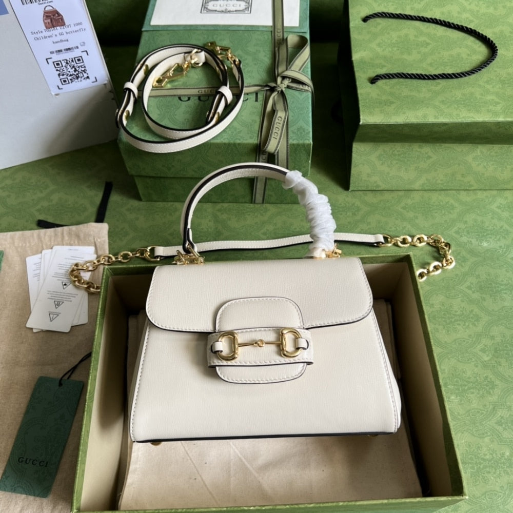 Gucci Horsebit 1955 Bag 22cm White 703848 AAA7G 9022