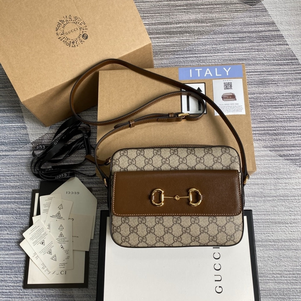 Gucci Horsebit 1955 Bag Brown 22.5cm 645454 92TCG 8563