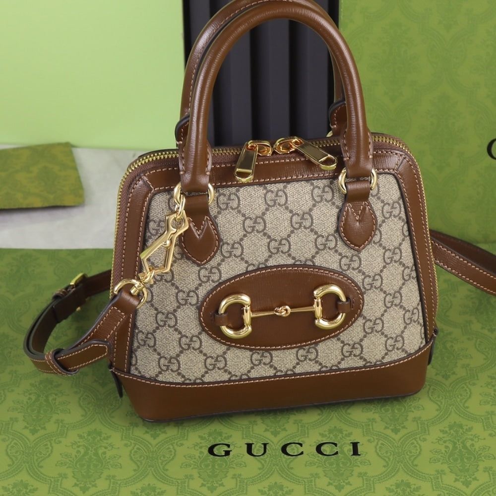 Gucci Horsebit 1955 Bag Brown 20cm 640716 92TCG 8563