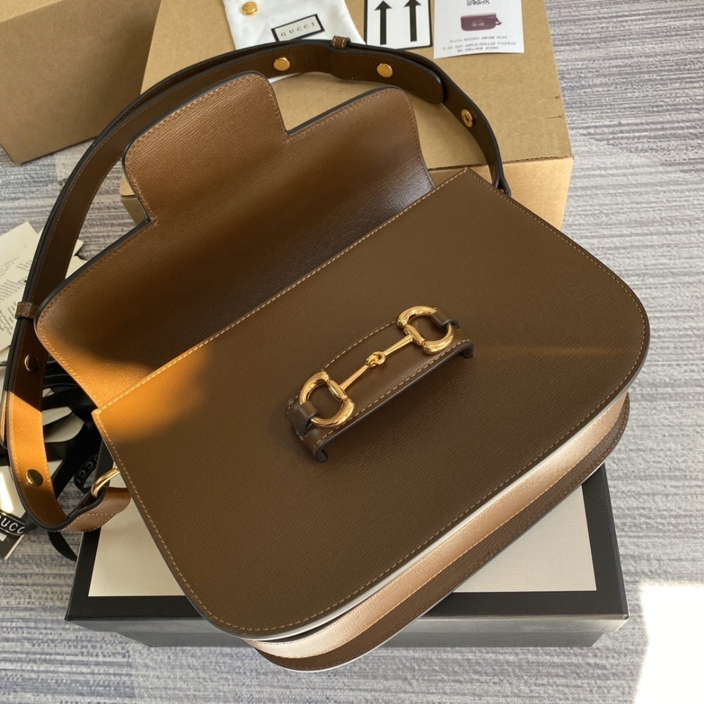 Gucci Horsebit 1955 Bag Brown 25cm 602204 1DB0G 2361