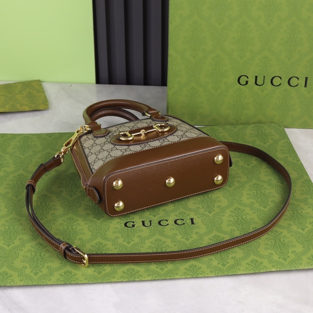 Gucci Horsebit 1955 Bag Brown 20cm 640716 92TCG 8563