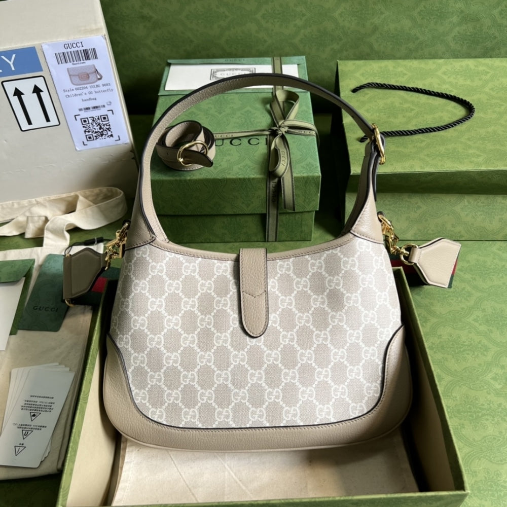 Gucci Jackie 1961 Small Bag Beige White 28 cm 678843 UULAG 9682