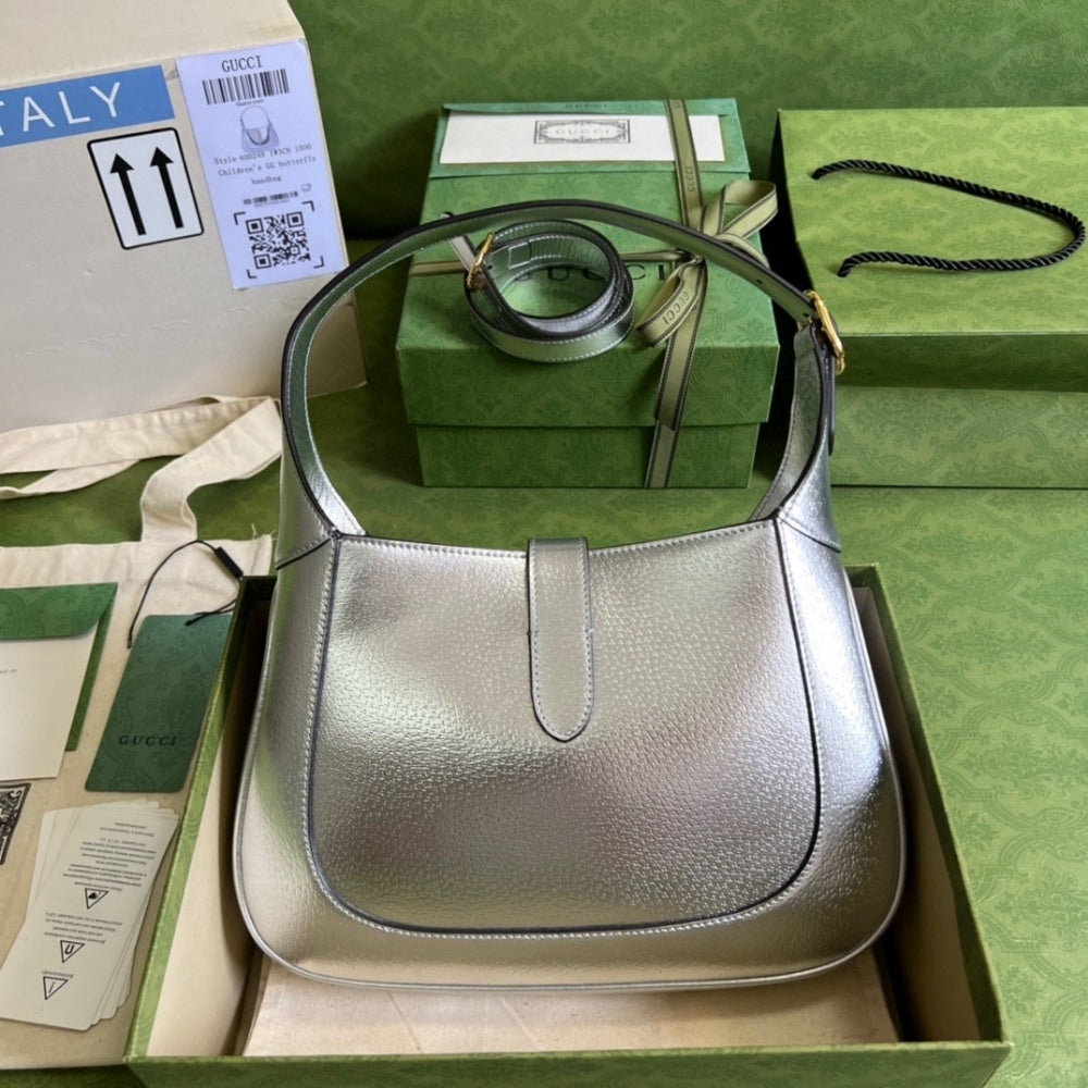 Gucci Jackie 1961 Small Bag 28 cm Silver 636709 1TR0G 8106