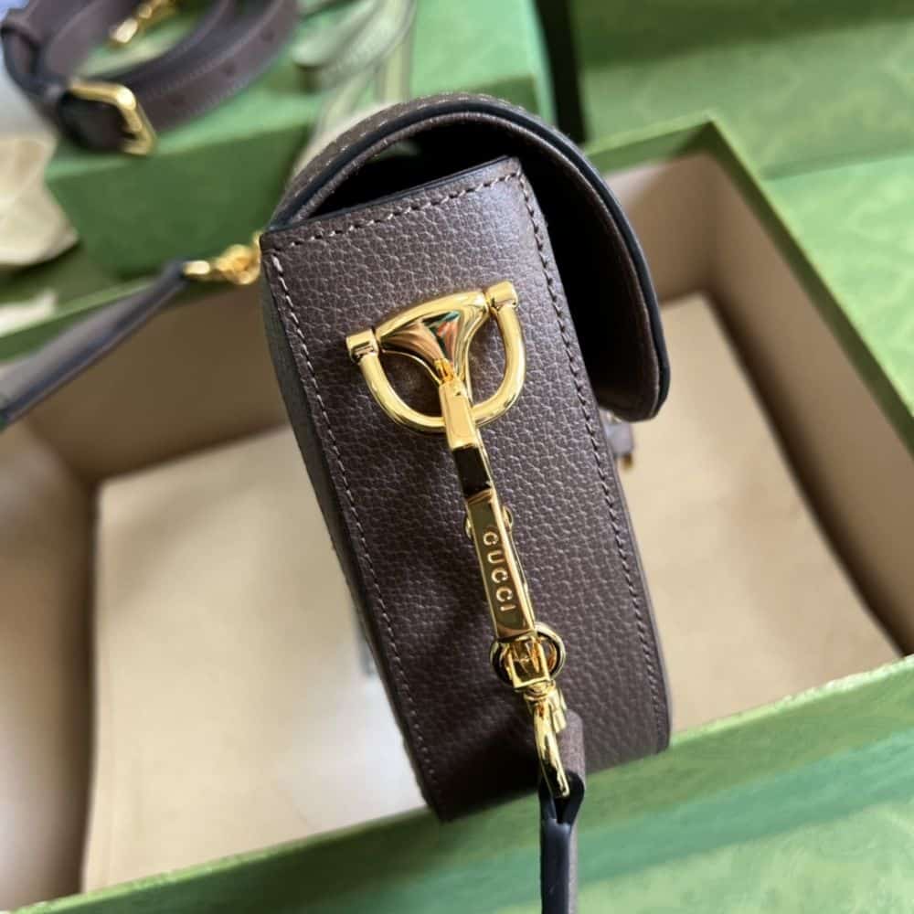Gucci Horsebit 1955 Mini Bag Brown 20.5cm 658574 UKMDG 2570