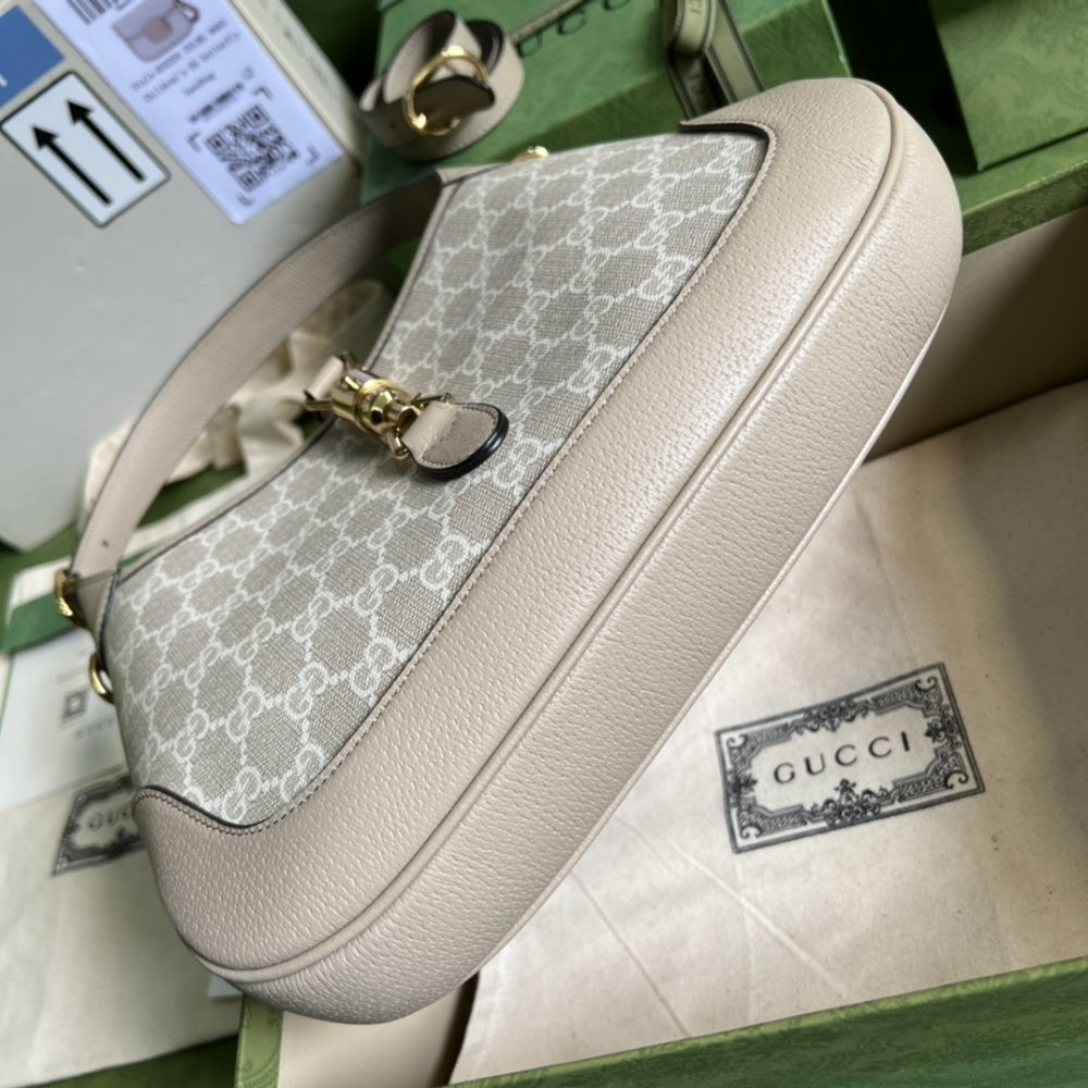Gucci Jackie 1961 Small Bag Beige White 28 cm 678843 UULAG 9682