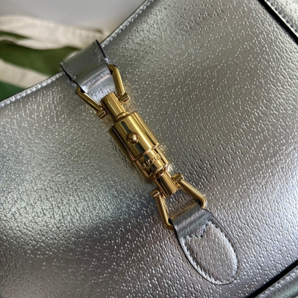 Gucci Jackie 1961 Small Bag 28 cm Silver 636709 1TR0G 8106