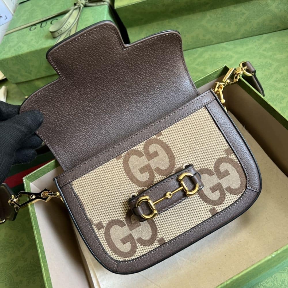 Gucci Horsebit 1955 Mini Bag Brown 20.5cm 658574 UKMDG 2570
