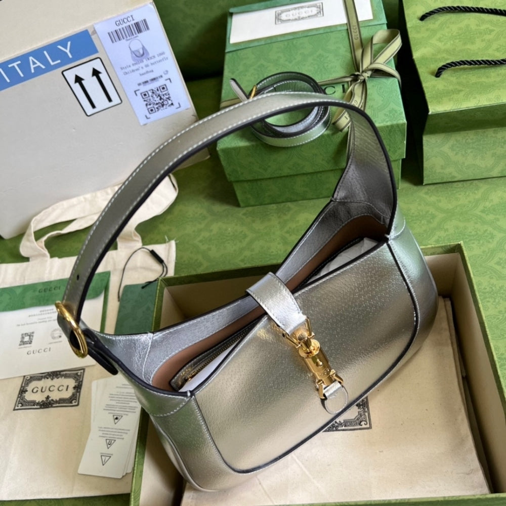 Gucci Jackie 1961 Small Bag 28 cm Silver 636709 1TR0G 8106