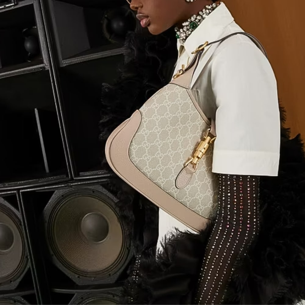 Gucci Jackie 1961 Small Bag Beige White 28 cm 678843 UULAG 9682