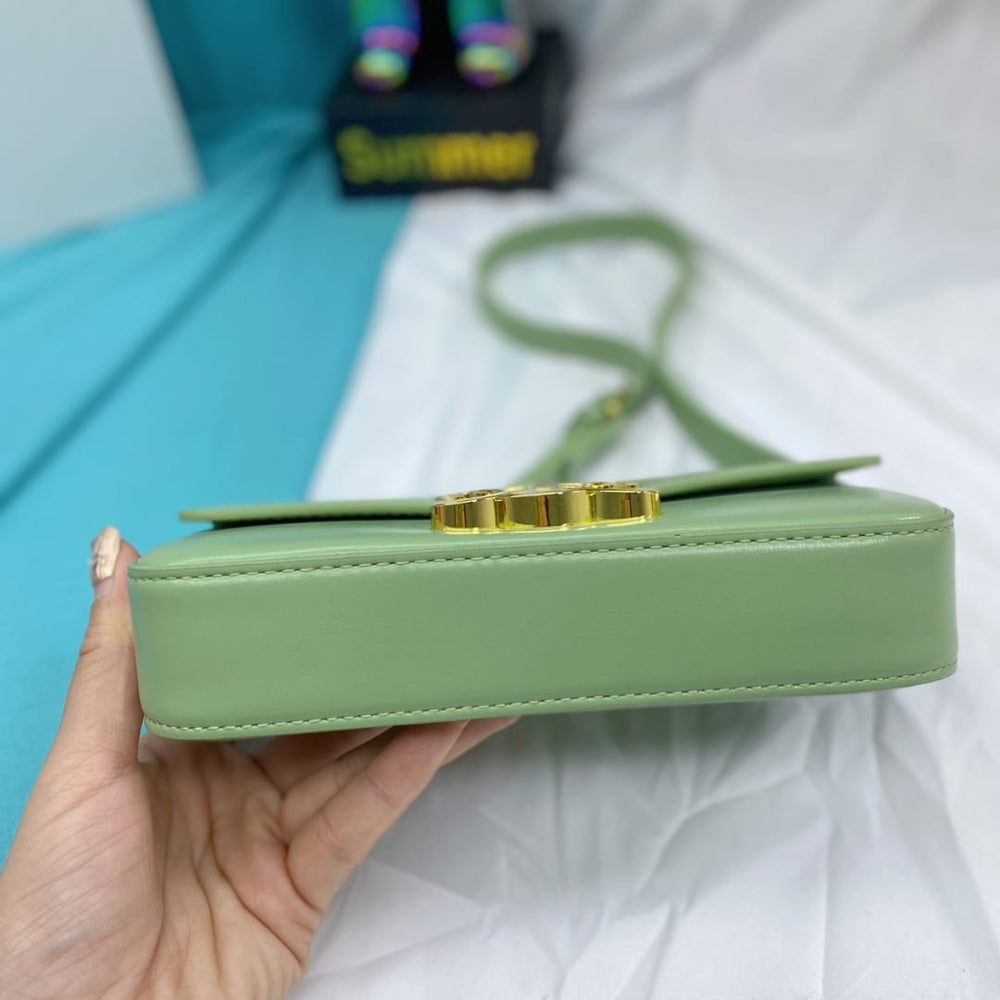Celine Triomphe Shoulder Bag In Green 20cm 194143BF4 31LA