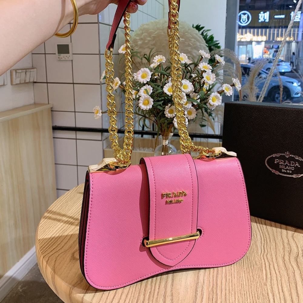 Prada Sidonie Saffiano Pink 24cm