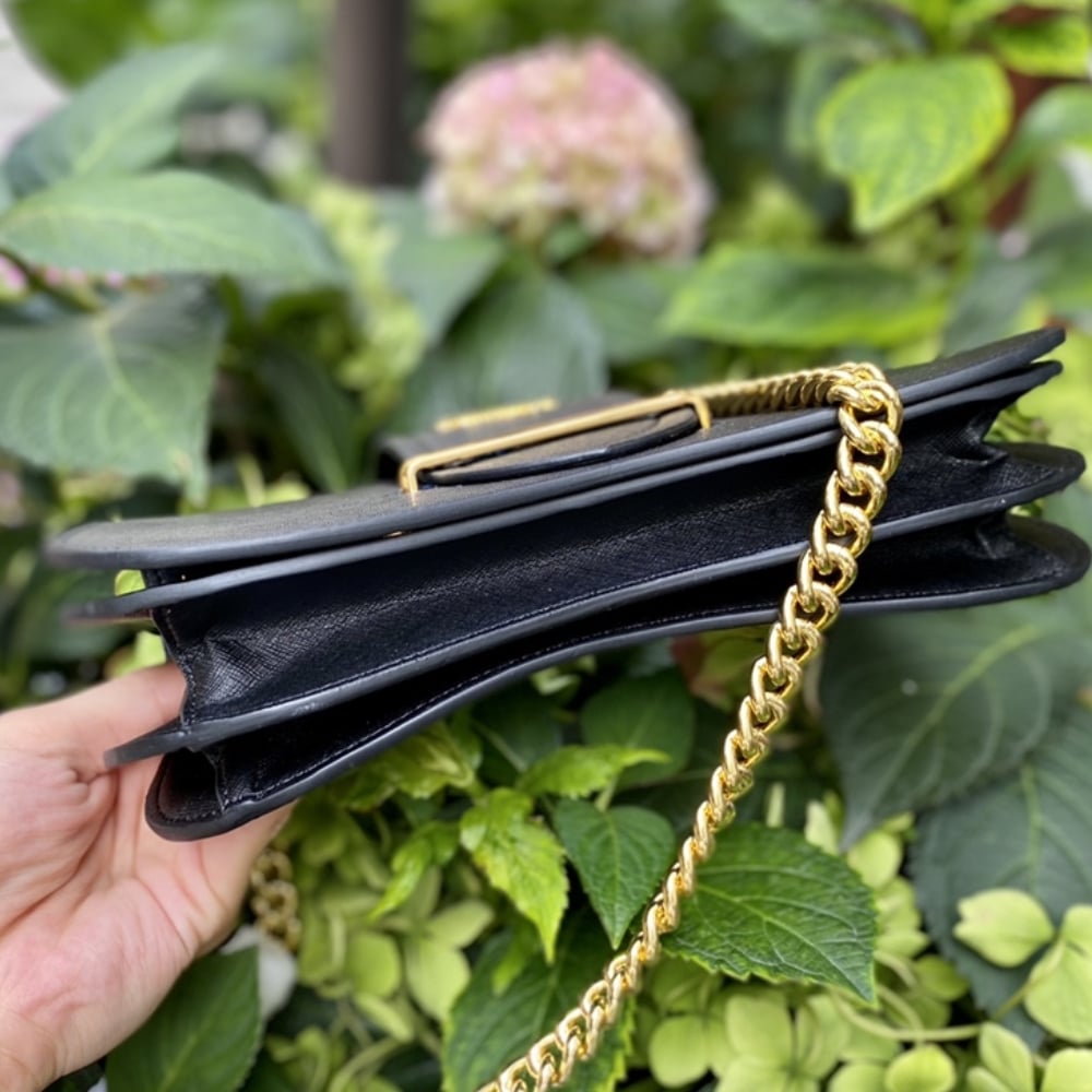 Prada Sidonie Saffiano Black 24cm 1BD184 2AIX F0002