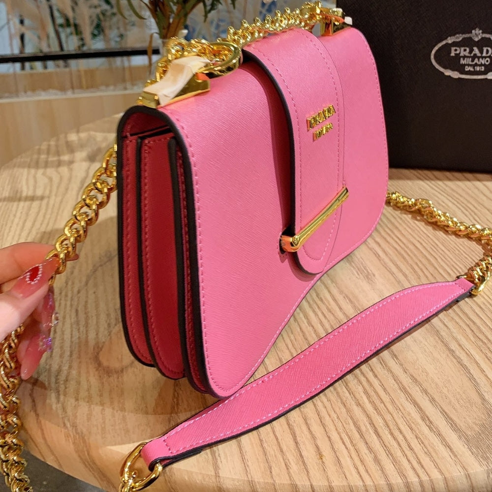 Prada Sidonie Saffiano Pink 24cm