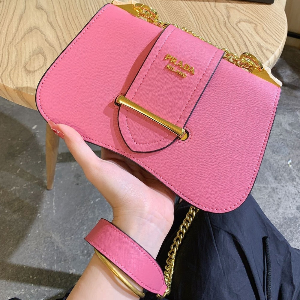 Prada Sidonie Saffiano Pink 24cm