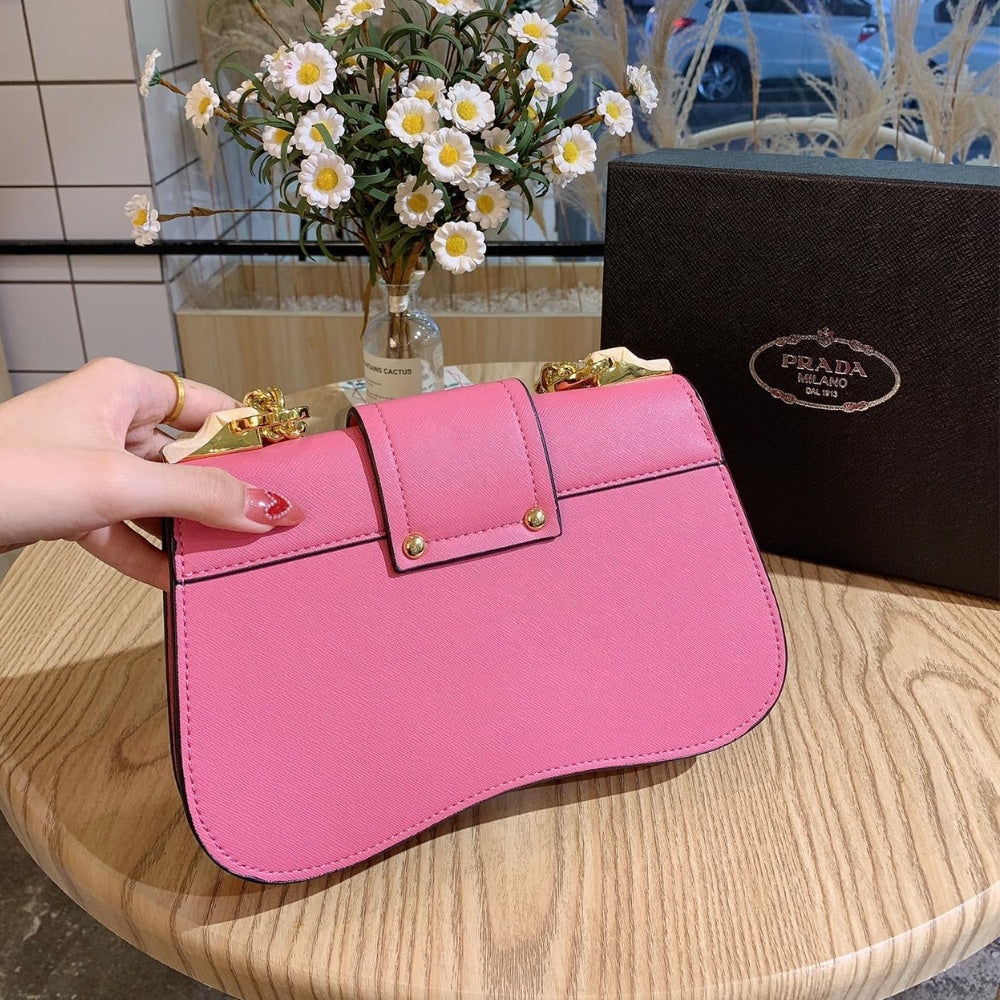 Prada Sidonie Saffiano Pink 24cm