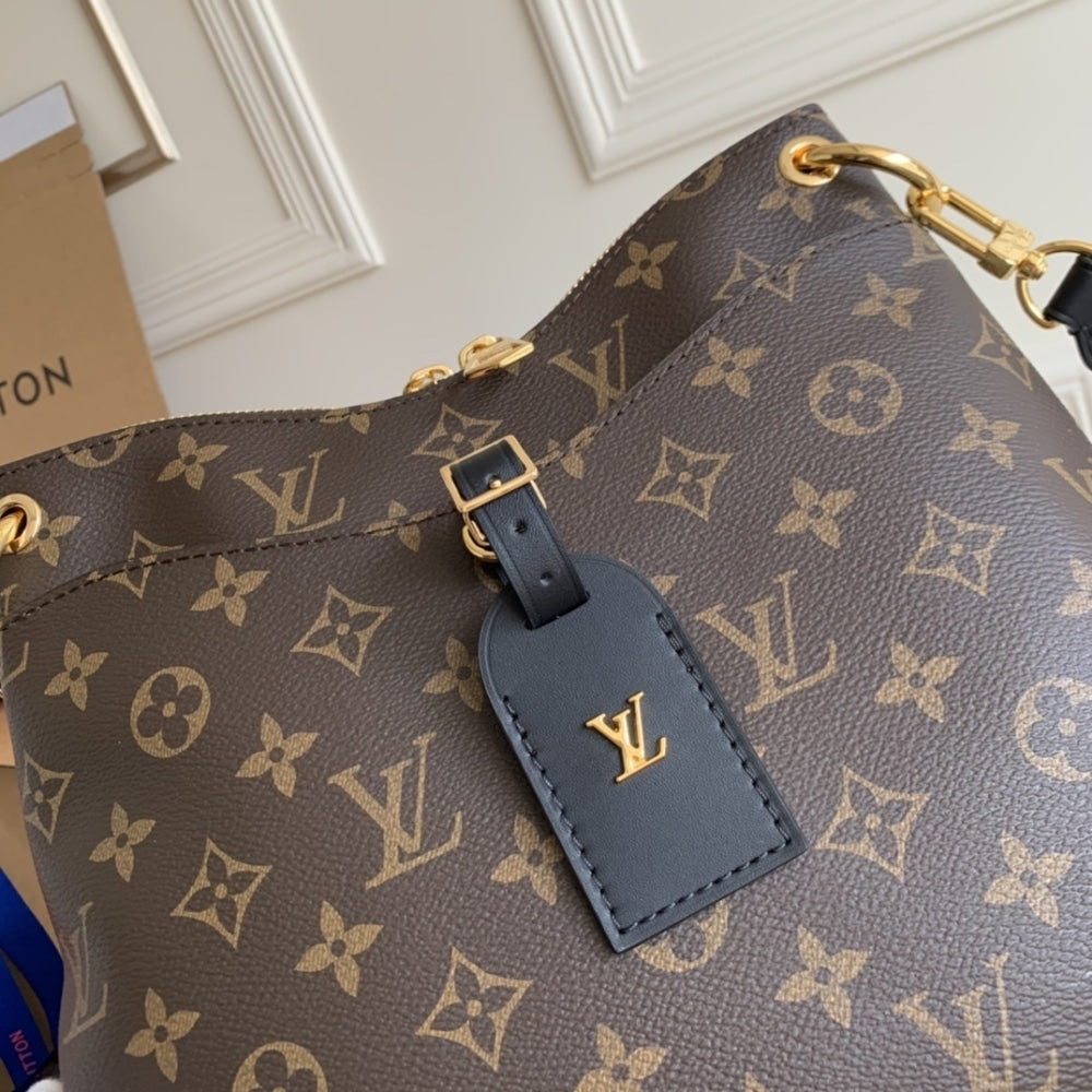 Louis Vuitton Monogram Odéon PM Bags Black 28cm M45353