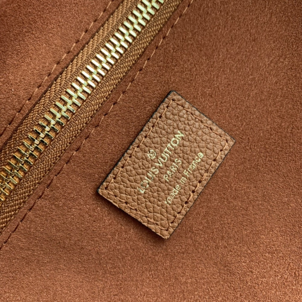 Louis Vuitton Neverfull MM Monogram Empreinte Cognac Brown 32cm M12605