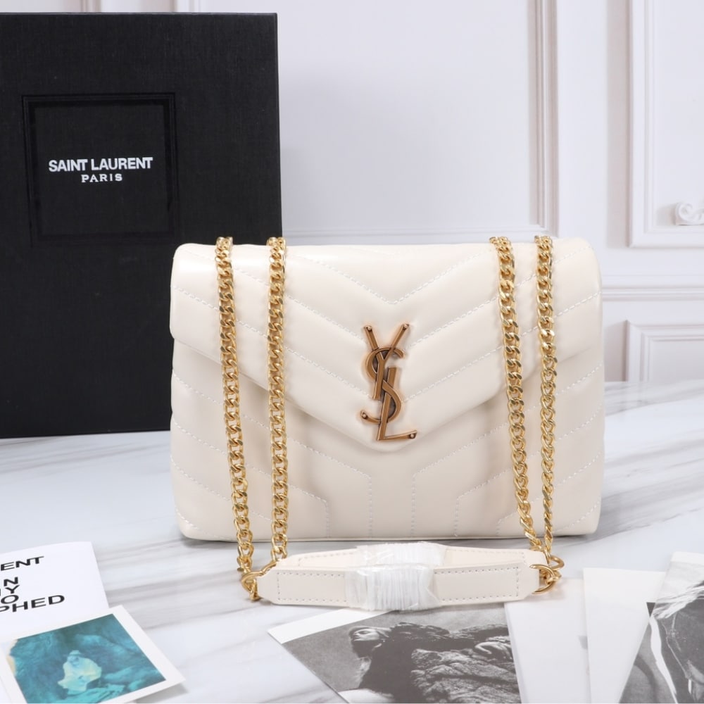 Saint Laurent Loulou Small White 25cm