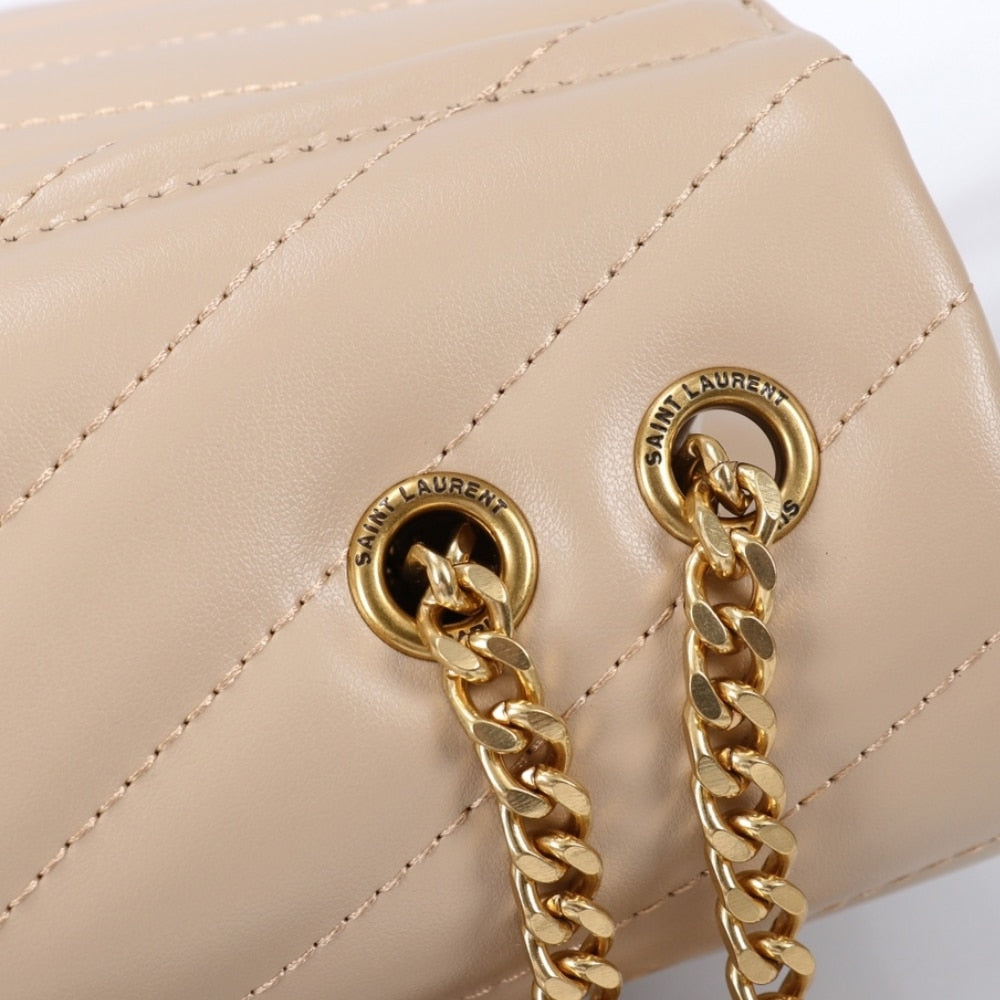 Saint Laurent Loulou Small Dark Beige 25cm