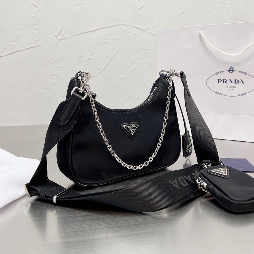 Prada Re Edition 2005 Re Nylon Bag Black 22cm 1BH204 R064 F0002 V V9L