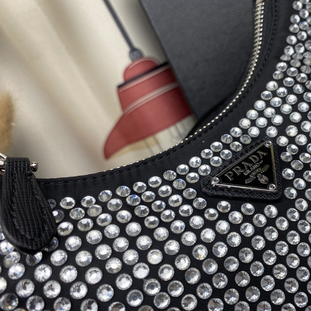 Prada Re Edition 2005 Satin With Crystals 23Cm