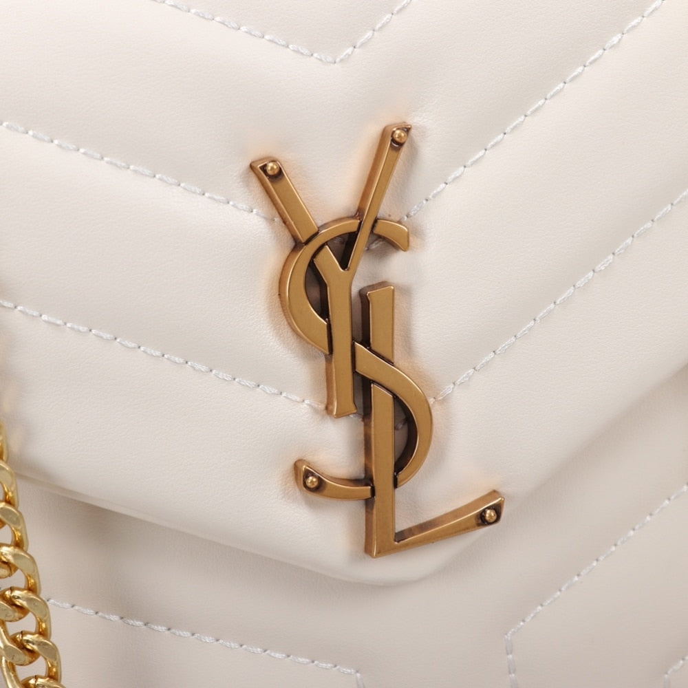 Saint Laurent Loulou Small White 25cm
