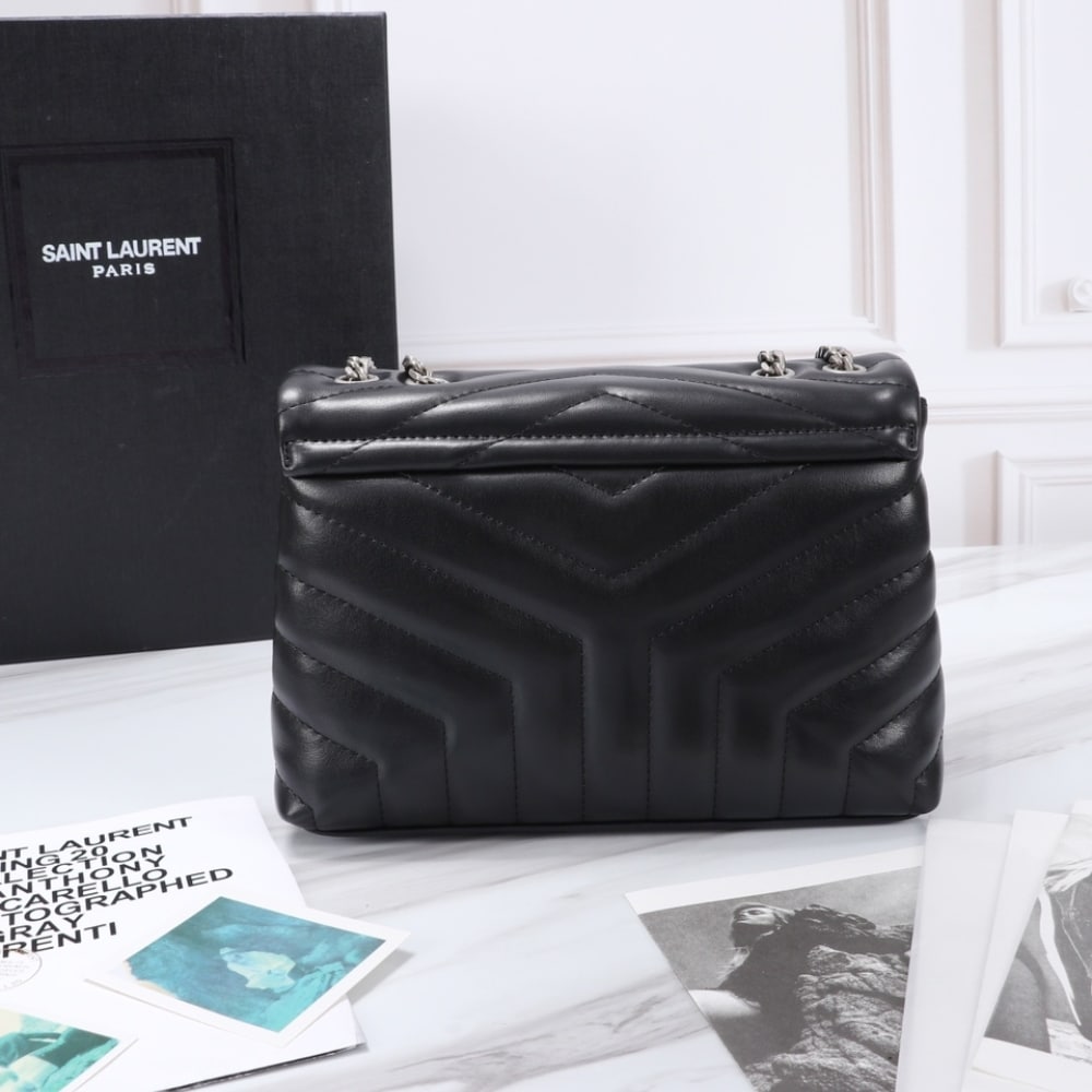 Saint Laurent Loulou Small Black Nickel 25cm