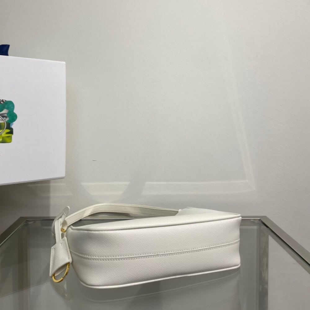 Prada Re-Edition Saffiano White 22cm