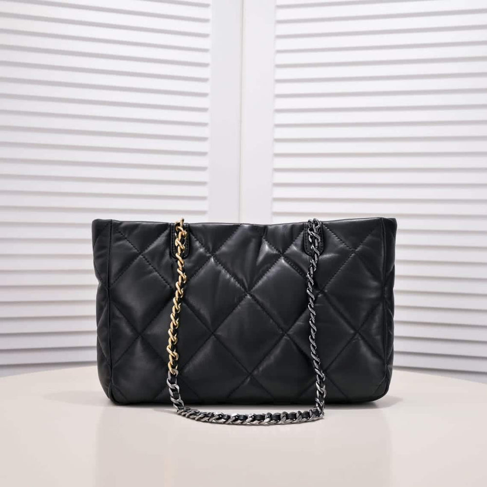 Chanel 19 East West Shopping Bag Black 36cm