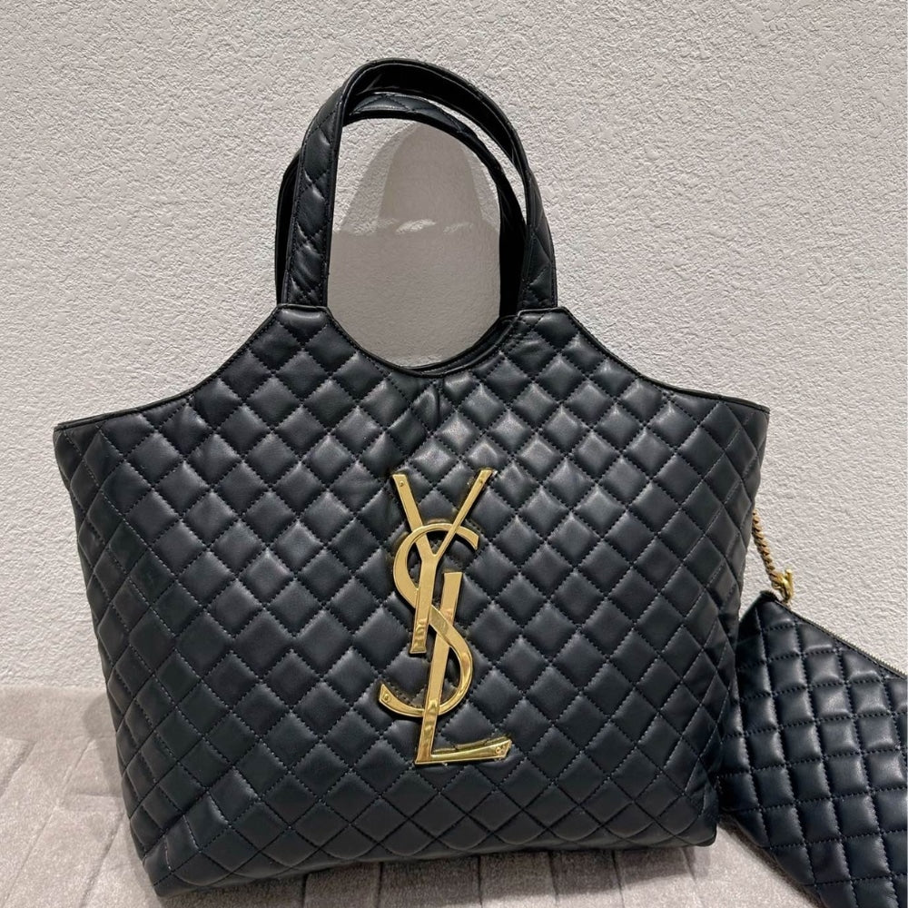 Saint Laurent Icare Maxi Shopping Bag Black 40cm